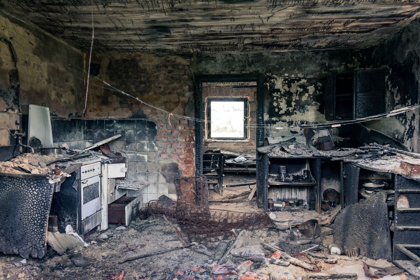De-identified fire damage example