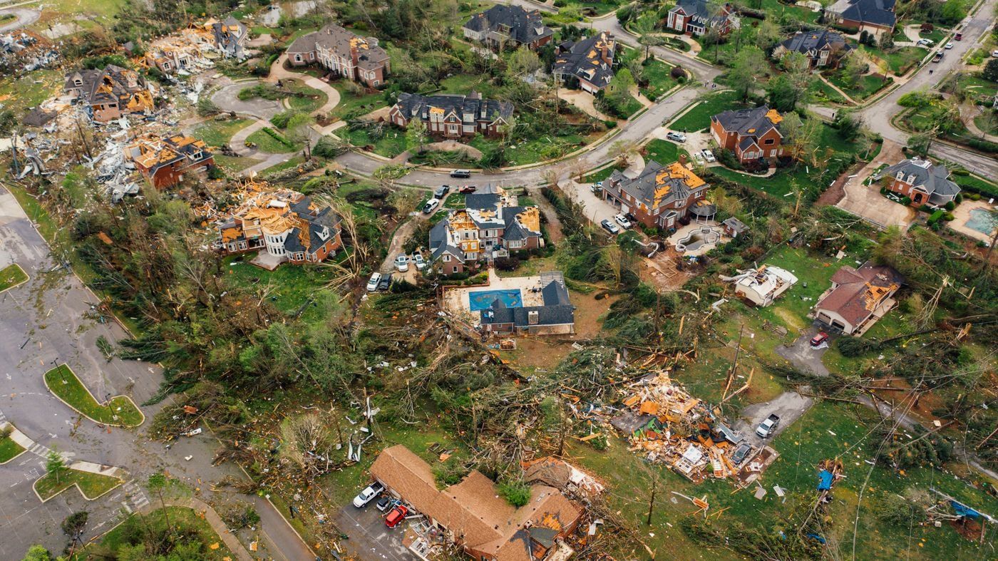 De-identified storm damage example